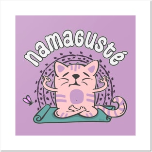 Funny Yoga Cat Namaste Nomeguste Posters and Art